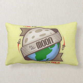 I Liebe Sie zum Mond und zur Rückseite - Lendenkissen