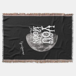 I Liebe Sie zum Mond und zur Rückseite mit Decke