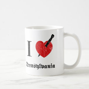 I Liebe Siebenbürgen (Schwarzes abgefressener Tasse