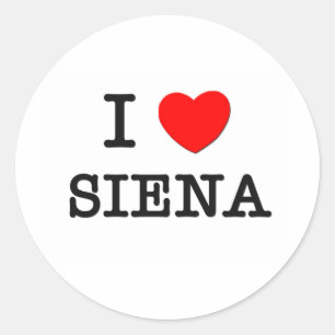 I Liebe Siena Runder Aufkleber