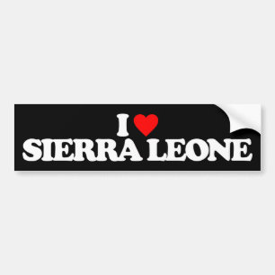I LIEBE SIERRA LEONE AUTOAUFKLEBER