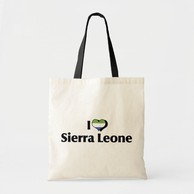 I Liebe Sierra Leone Flag Tragetasche (Vorne)