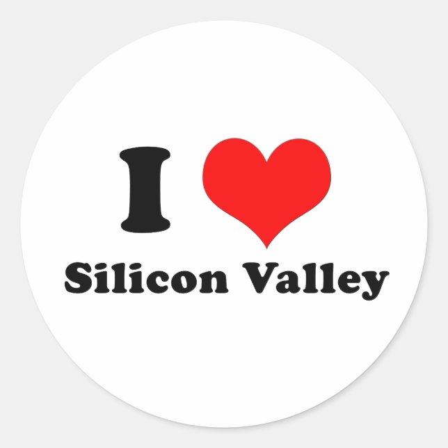 I Liebe Silicon Valley Aufkleber (Vorderseite)