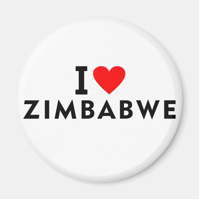 I Liebe Simbabwe Land wie Herztourismus Magnet (Vorne)