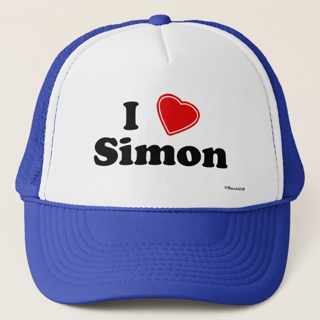 I Liebe Simon Truckerkappe (Vorderseite)