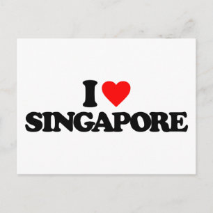 I LIEBE SINGAPORE POSTKARTE