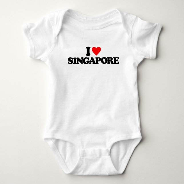 I LIEBE SINGAPUR BABY STRAMPLER (Vorderseite)