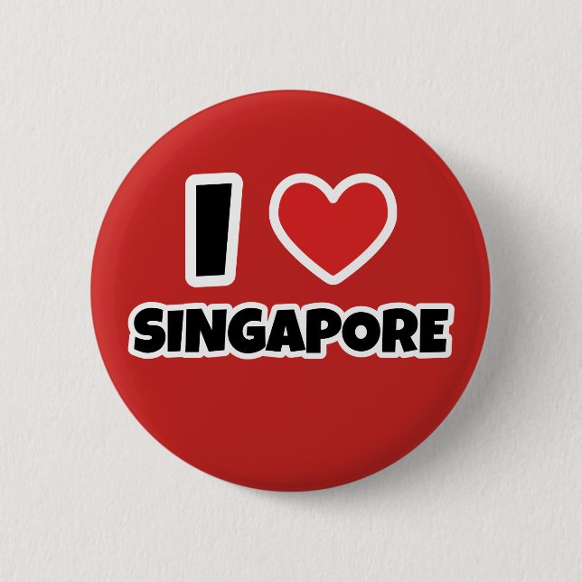 I Liebe Singapur Button (Vorderseite)