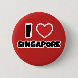 I Liebe Singapur Button