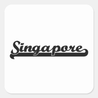 I Liebe Singapur Classic Design Quadratischer Aufkleber