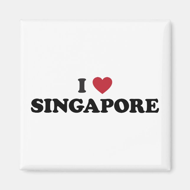 I Liebe Singapur Magnet (Vorne)