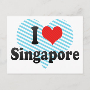 I Liebe Singapur Postkarte