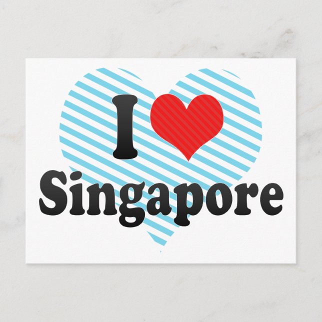 I Liebe Singapur Postkarte (Vorderseite)