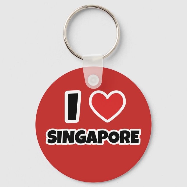 I Liebe Singapur Schlüsselanhänger (Vorderseite)
