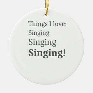I Liebe Singing Karaoke Lover für Sänger Keramik Ornament