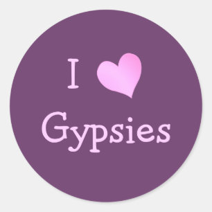 I LIEBE SINTI UND ROMA RUNDER AUFKLEBER