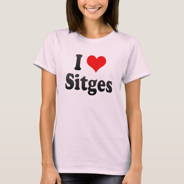 I Liebe Sitges, Spanien. Ich Encanta Sitges, T-Shirt (Vorderseite)