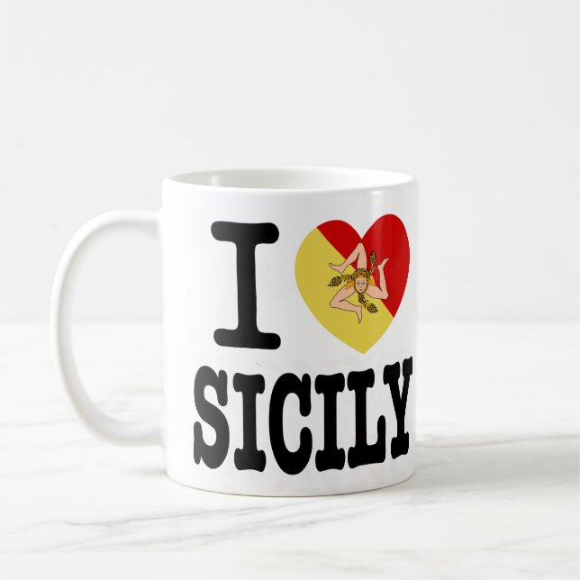 I Liebe Sizilianische Tasse (Links)