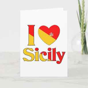 I Liebe Sizilien Feiertagskarte