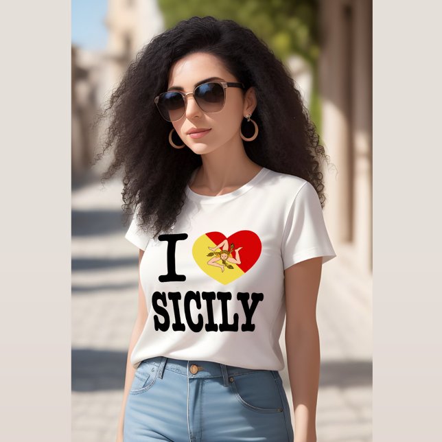 I Liebe Sizilien (I herz Sizilien) T-Shirt (Von Creator hochgeladen)