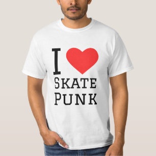 I Liebe Skate Punk Quadrat Aufkleber T-Shirt