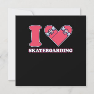 I Liebe Skateboard Skateboard Skater Skate Geschen Einladung