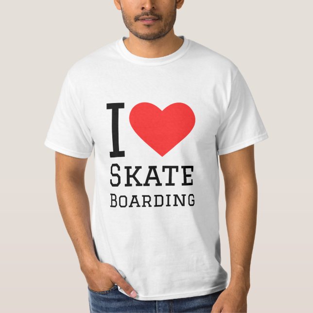 I Liebe Skateboard T-Shirt (Vorderseite)