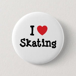 I Liebe Skaten personalisiert Button