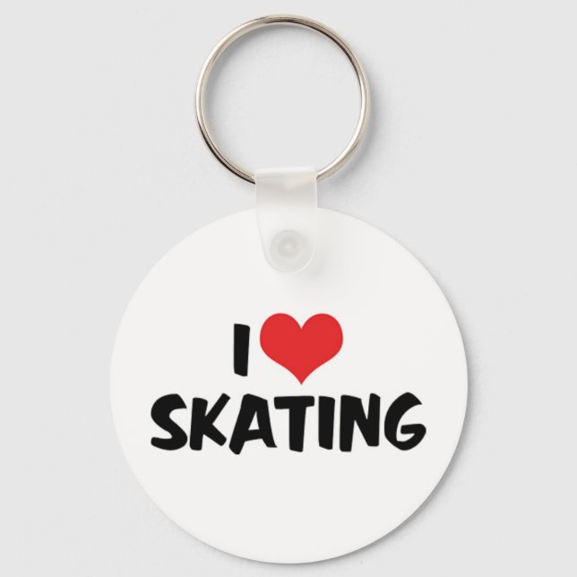 I LIEBE SKATEN SCHLÜSSELANHÄNGER (Vorderseite)