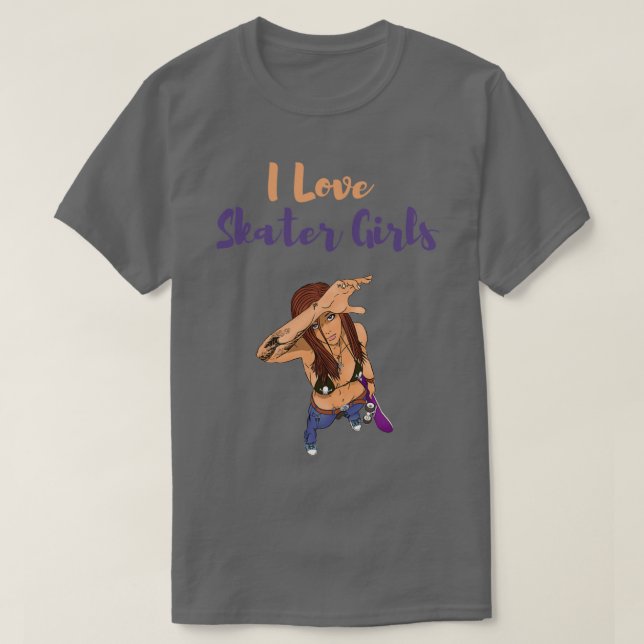 I Liebe Skater Girls 4 T-Shirt (Design vorne)