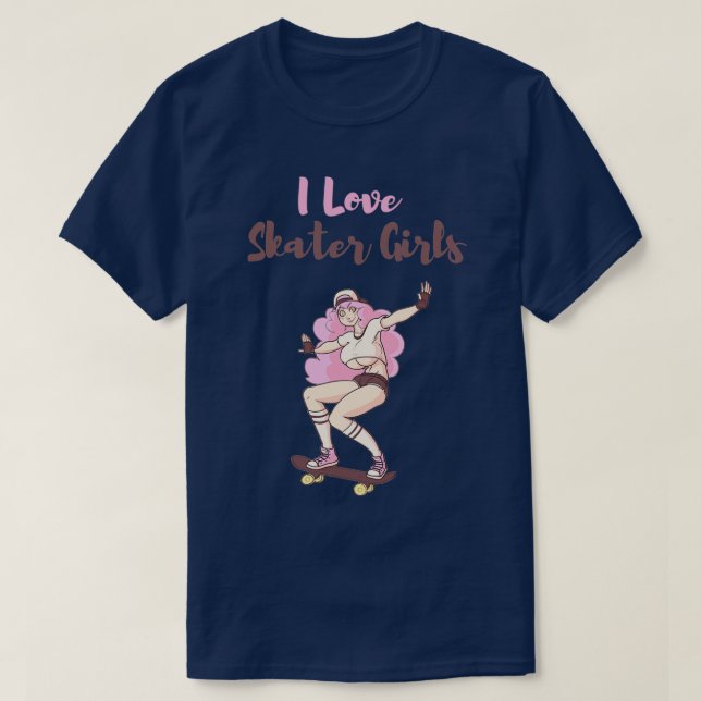 I Liebe Skater Girls T-Shirt (Design vorne)