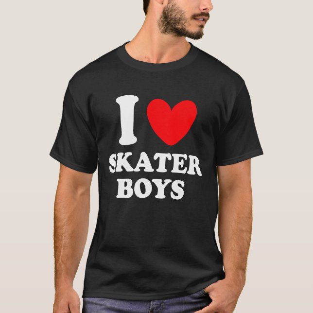 i Liebe Skater Jungs T-Shirt (Vorderseite)