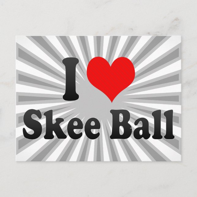 I Liebe Skee Ball Postkarte (Vorderseite)