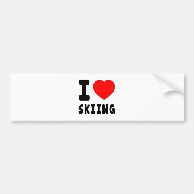 I Liebe-Ski fahren Autoaufkleber (Vorne)