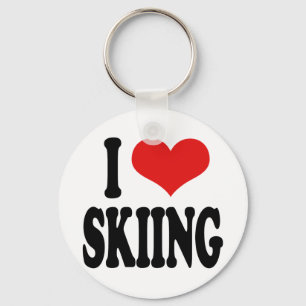 I Liebe Skifahren Schlüsselanhänger