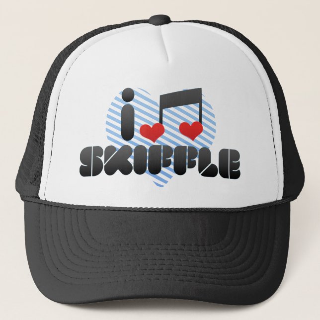 I Liebe Skiffle Truckerkappe (Vorderseite)