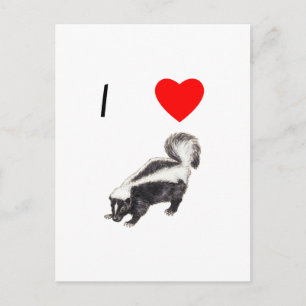 I Liebe Skunks (2) Postkarte