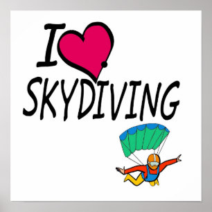 I Liebe Skydiving Poster