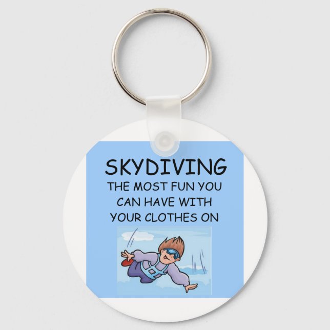 i Liebe Skydiving Schlüsselanhänger (Vorderseite)
