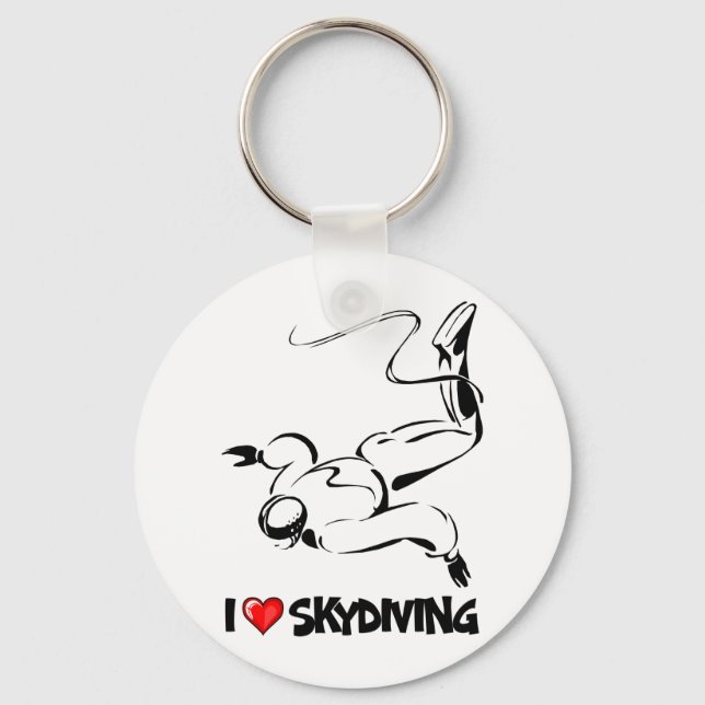 I Liebe Skydiving Schlüsselanhänger (Vorderseite)