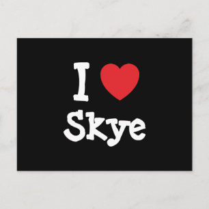 I Liebe Skye Herz T - Shirt Postkarte