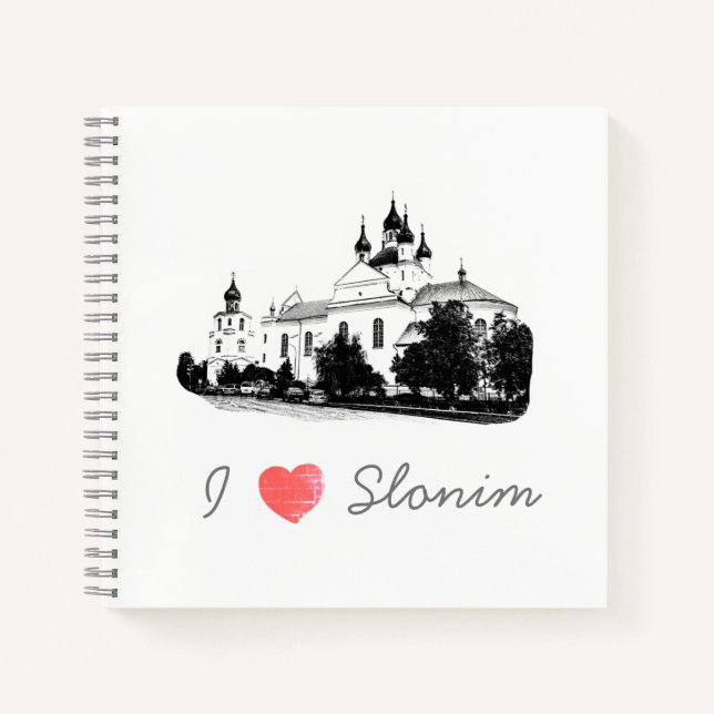 I Liebe Slonim Belarus Architecture Church Notizbuch (Vorderseite)