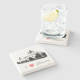 I Liebe Slonim Belarus Architecture Church Steinuntersetzer