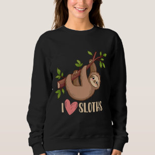 I Liebe Sloths Funny Niedlich Sloth Sweatshirt