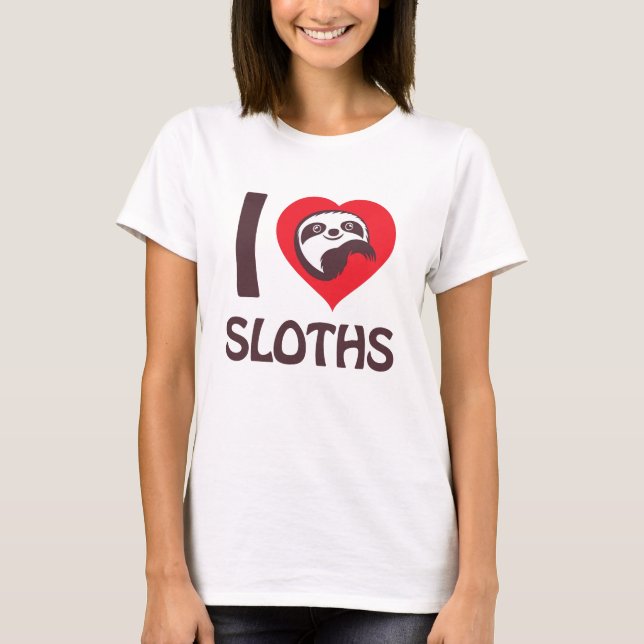 I Liebe Sloths T-Shirt (Vorderseite)