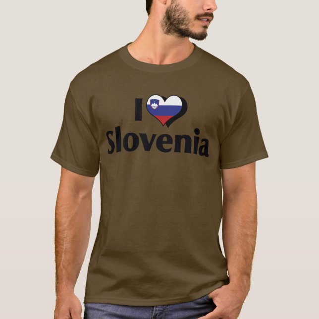 I Liebe Slovenien Flag Shirt (Vorderseite)