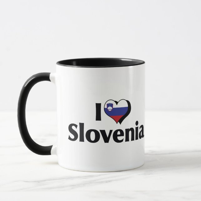 I Liebe Slowenische Flagge Tasse (Links)