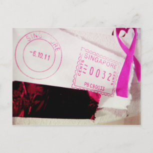 I Liebe Snailmail - aus Singapur mit Liebe Postkarte