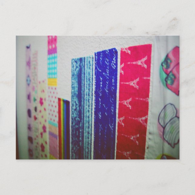 I Liebe Snailmail - Deko Tape Postkarte (Vorderseite)