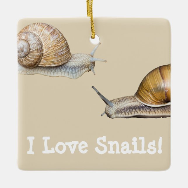 I Liebe Snails Keramikornament (Vorderseite)